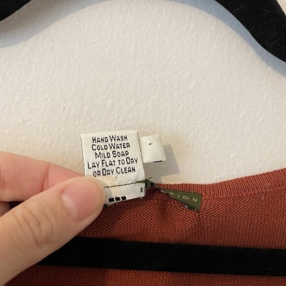 Peruvian Connection 2 Piece Set Crochet Open Knit Cardigan & Tank Orange Size M - Picture 13 of 13